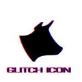 Cow, bull head icon flat Royalty Free Stock Photo