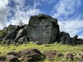 The Cow and Calf rocks in, Ilkley, Yorkshire, UK Royalty Free Stock Photo