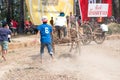 Cow cart racing festival in Thailand Royalty Free Stock Photo