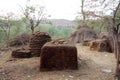 Cow Dung Fuel Storage Royalty Free Stock Photo