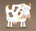 Cow eating grass Royalty Free Stock Photo