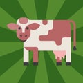 Cow farm animal character vector illustration cattle mammal nature wild beef agriculture. Royalty Free Stock Photo