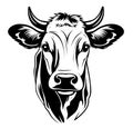 Cow farm animal sketch hand drawn Vector illustration Royalty Free Stock Photo