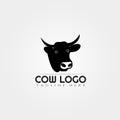 Cow farm icon template, cattle farm symbol, creative vector logo design, livestock, animal husbandry, illustration element Royalty Free Stock Photo