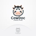 Cow head logo