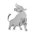 Cow icon isolated on white background. 3d illustration 3D render Royalty Free Stock Photo