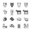 Cow icon set