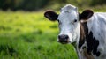 cow isolated, Calf face , selective focus. Generative Ai Royalty Free Stock Photo