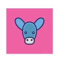 Cow Isolated Vector icon that can be easily modified or edited Royalty Free Stock Photo