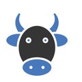 Cow Isolated Vector icon that can be easily modified or edited Royalty Free Stock Photo