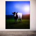 Cow isolated on white, transparent background, PNG, generative ai