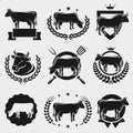 Cow labels and elements set. Vector Royalty Free Stock Photo