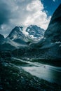 Cow lake, Lac des Vaches, Vanoise national Park, France Royalty Free Stock Photo