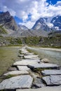 Cow lake, Lac des Vaches, in Vanoise national Park, France Royalty Free Stock Photo