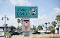 Cow Licks Homemade Ice Cream Sign, Daytona Beach, Florida