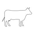 Cow line icon Royalty Free Stock Photo