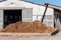 Cow manure that will be used to fertilize. Royalty Free Stock Photo