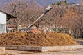 Cow manure that will be used to fertilize.