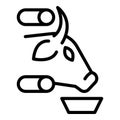 Cow milk icon outline vector. Cattle farm