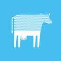 Cow With Milk Inside. vector illustration For packaging dairy products