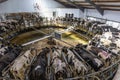 Cow milking facility on dairy farm Royalty Free Stock Photo