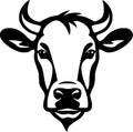 Cow - minimalist and simple silhouette - vector illustration