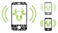 Cow mobile control Composition Icon of Ragged Elements