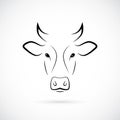 Cow muzzle silhouette. Mammal line icon.