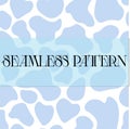 COW seamless PATTERN blue set collection animalistic animal cows pet cottage print seamless