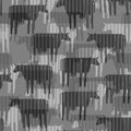 Cow pattern seamless. Baby fabric texture. vector background