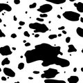 Cow. Pattern texture repeating seamless monochrome black & white. Royalty Free Stock Photo