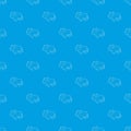 Cow pattern vector seamless blue Royalty Free Stock Photo