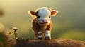 Cow Sitting On Finger: Photorealistic Painting By Aleksander Gierymski