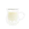 Cow`s udder shaped glass cup isolated Royalty Free Stock Photo