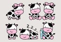 Cute Baby Cow Cartoon Vector Illustration Royalty Free Stock Photo