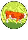 Cow sign Royalty Free Stock Photo