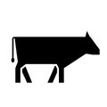 Cow simple glyph icon