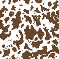 Cow skin brown seamless pattern Royalty Free Stock Photo