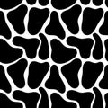 Cow skin pattern. Black and white patches. Animal pattern