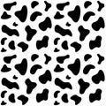 Cow skin seamless repeated pattern texture.