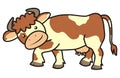 Cow, colored picture, single object