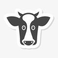 Cow sticker, Cow head icon, Cow logo