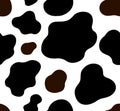 Cow texture pattern repeated seamless brown black and white lactic chocolate animal jungle print spot skin fur milk day Royalty Free Stock Photo