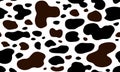 Cow texture pattern repeated seamless brown black and white spot skin fur Royalty Free Stock Photo