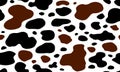 Cow texture pattern repeated seamless brown black and white spot skin fur Royalty Free Stock Photo