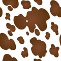 Cow texture pattern repeated seamless brown and white animal jungle print spot skin fur