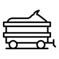 Cow trailer icon outline vector. Cattle farm