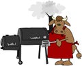 Cow Using A Smoker Royalty Free Stock Photo