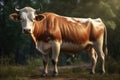 cow's udder being milked by a farmer in a dairy farm