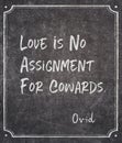 Cowards Ovid quote Royalty Free Stock Photo